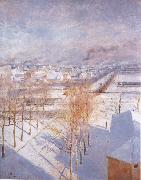 Albert Edelfelt Paris in the Snow oil